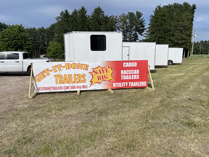 Get It Done trailers for sale can help you find a cargo, covered, dump, enclosed car, equipment, motorcycle , snowmobile, or utility trailer.